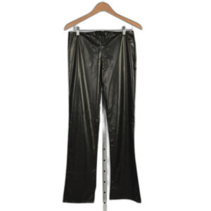 Fredericks of Hollywood Y2K Black Faux Leather Flare Leg Rocker Pant Size 8